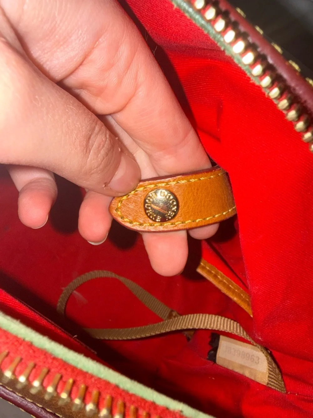 Dooney and Bourke Florentine Domed Buckle Satchel leather bag - Picture 6 of 12